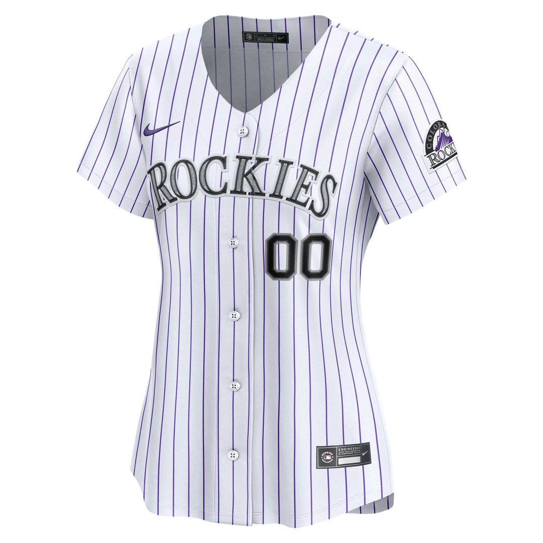 Colorado Rockies Nike Women's Home Limited Custom Jersey - White MLB Team Jersey Baseball Fan Apparel