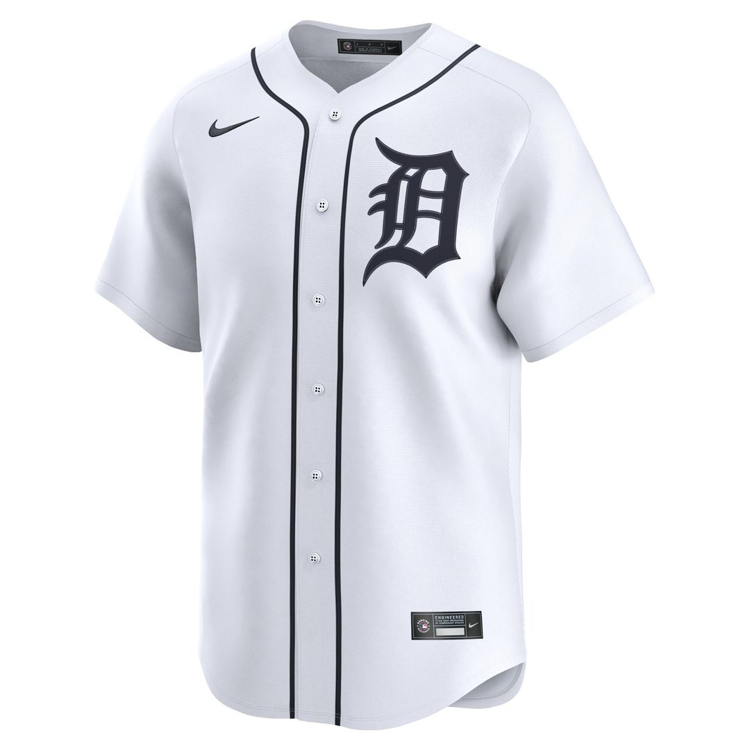 Detroit Tigers Colt Keith Nike Home Limited Player Jersey - White MLB Team Jersey Baseball Fan Apparel