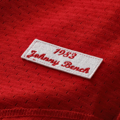Cincinnati Reds Johnny Bench Mitchell & Ness Authentic Batting Practice Jersey - Scarlet MLB Team Jersey Baseball Fan Apparel