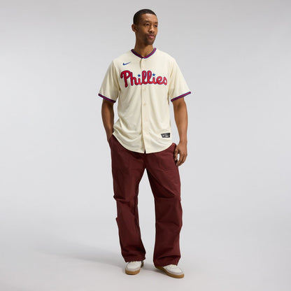 Philadelphia Phillies Nike Alternate Replica Jersey - Cream MLB Team Jersey Baseball Fan Apparel