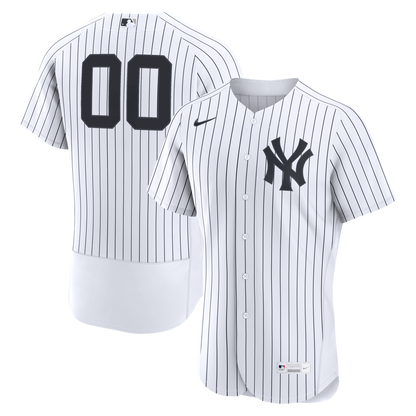 New York Yankees Nike Home Authentic Custom Jersey - White MLB Team Jersey Baseball Fan Apparel