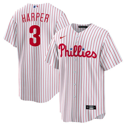 Philadelphia Phillies Bryce Harper Nike Home Replica Player Name Jersey - White MLB Team Jersey Baseball Fan Apparel