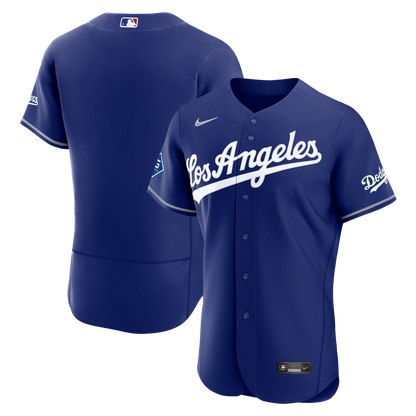Los Angeles Dodgers Nike Alternate Authentic Jersey with Sponsor Patch - Royal MLB Team Jersey Baseball Fan Apparel