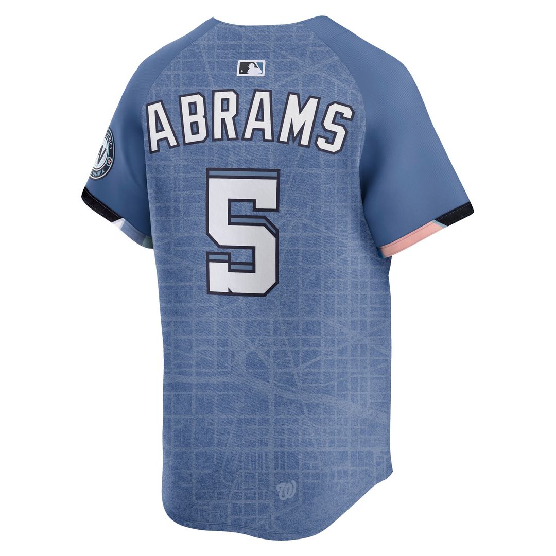 Washington Nationals CJ Abrams Nike 2025 City Connect Limited Jersey - Blue MLB Team Jersey Baseball Fan Apparel