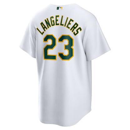 Athletics Shea Langeliers Nike Home Replica Jersey - White MLB Team Jersey Baseball Fan Apparel