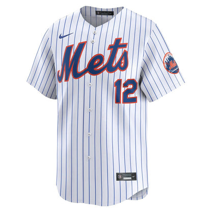 New York Mets Francisco Lindor Nike Home Limited Jersey - White MLB Team Jersey Baseball Fan Apparel