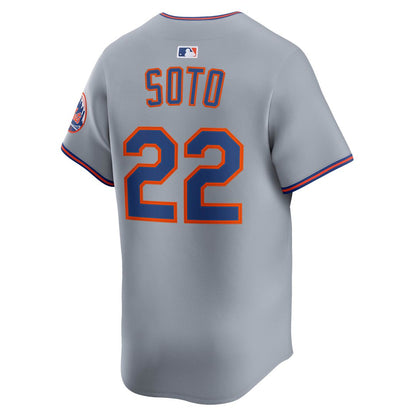New York Mets Juan Soto Nike Road Limited Player Jersey - Gray MLB Team Jersey Baseball Fan Apparel