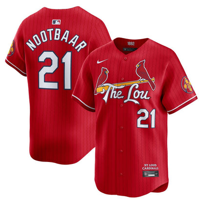 St. Louis Cardinals Lars Nootbaar Nike City Connect Limited Jersey - Red MLB Team Jersey Baseball Fan Apparel