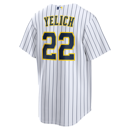 Milwaukee Brewers Christian Yelich Nike Alternate Replica Jersey - White MLB Team Jersey Baseball Fan Apparel