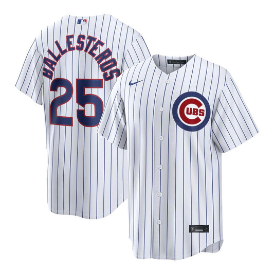 Chicago Cubs Moisés Ballesteros Nike Home Replica Jersey - White MLB Team Jersey Baseball Fan Apparel