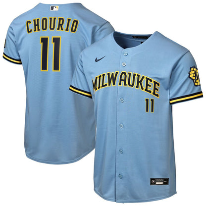 Milwaukee Brewers Jackson Chourio Nike Youth Home Stadium Jersey - Cream MLB Team Jersey Baseball Fan Apparel