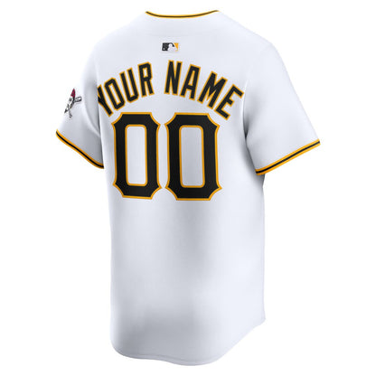 Pittsburgh Pirates Nike Home Limited Custom Jersey - White MLB Team Jersey Baseball Fan Apparel