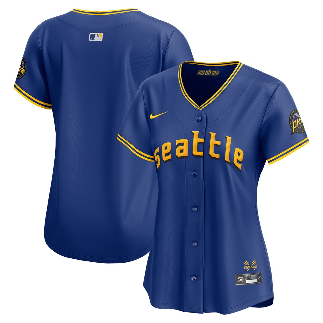 Seattle Mariners Nike Women's City Connect Limited Jersey - Royal MLB Team Jersey Baseball Fan Apparel