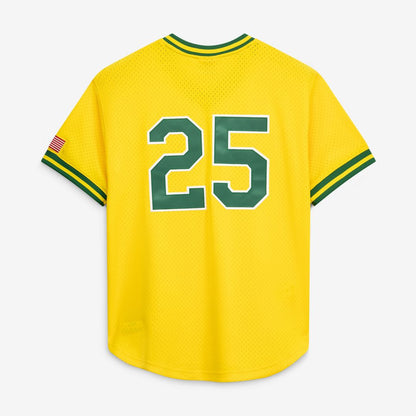 Athletics Mark McGwire Mitchell & Ness Authentic Batting Practice Jersey - Gold MLB Team Jersey Baseball Fan Apparel