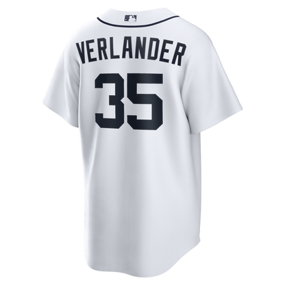 Detroit Tigers Justin Verlander Nike Home Replica Jersey - White MLB Team Jersey Baseball Fan Apparel