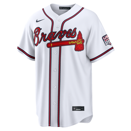 Atlanta Braves Drake Baldwin Nike USA 250 Fourth of July Home Stadium Jersey - White MLB Team Jersey Baseball Fan Apparel