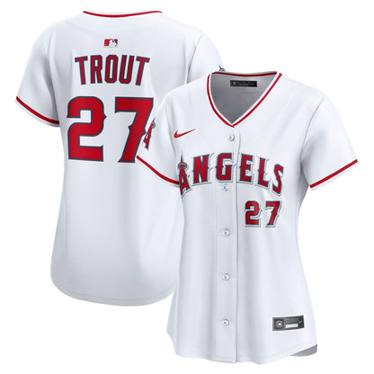 Los Angeles Angels Mike Trout Nike Women's Home Limited Player Jersey - White MLB Team Jersey Baseball Fan Apparel