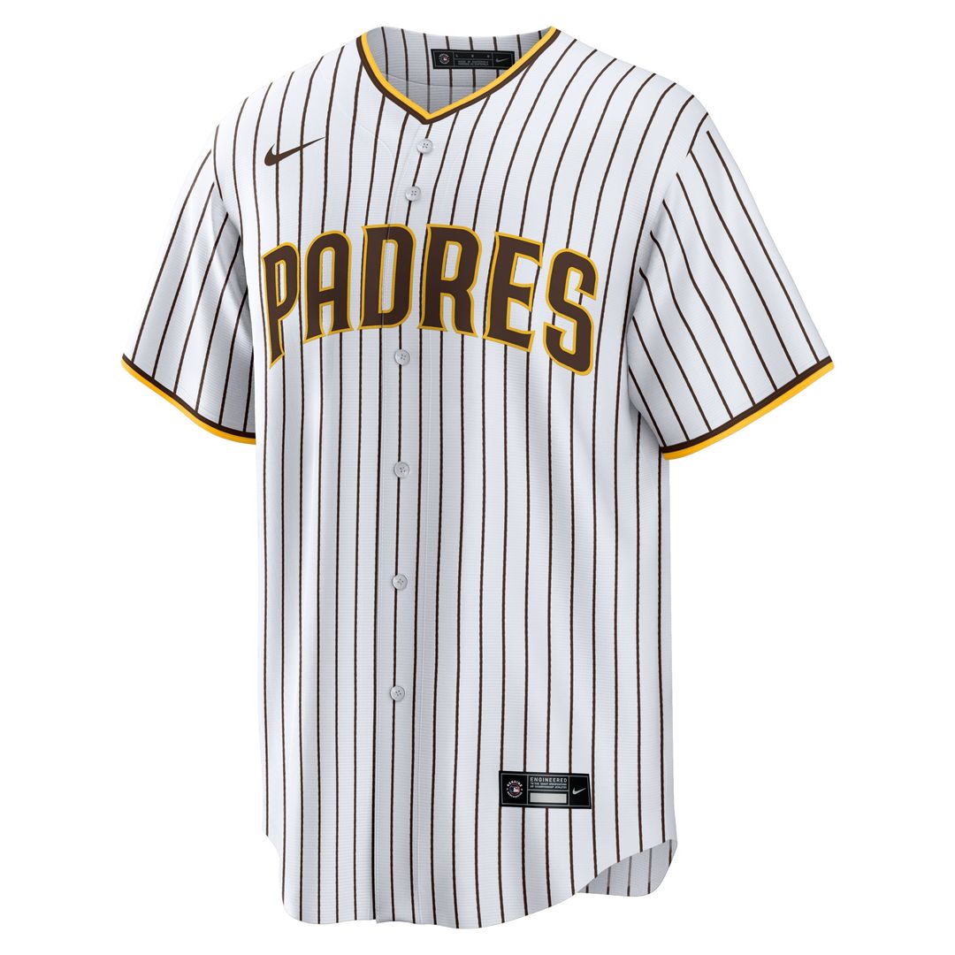 San Diego Padres Xander Bogaerts Nike Home Official Replica Player Jersey - White/Brown MLB Team Jersey Baseball Fan Apparel