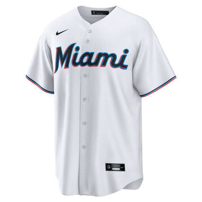 Miami Marlins Sandy Alcantara Nike Replica Player Jersey - White MLB Team Jersey Baseball Fan Apparel