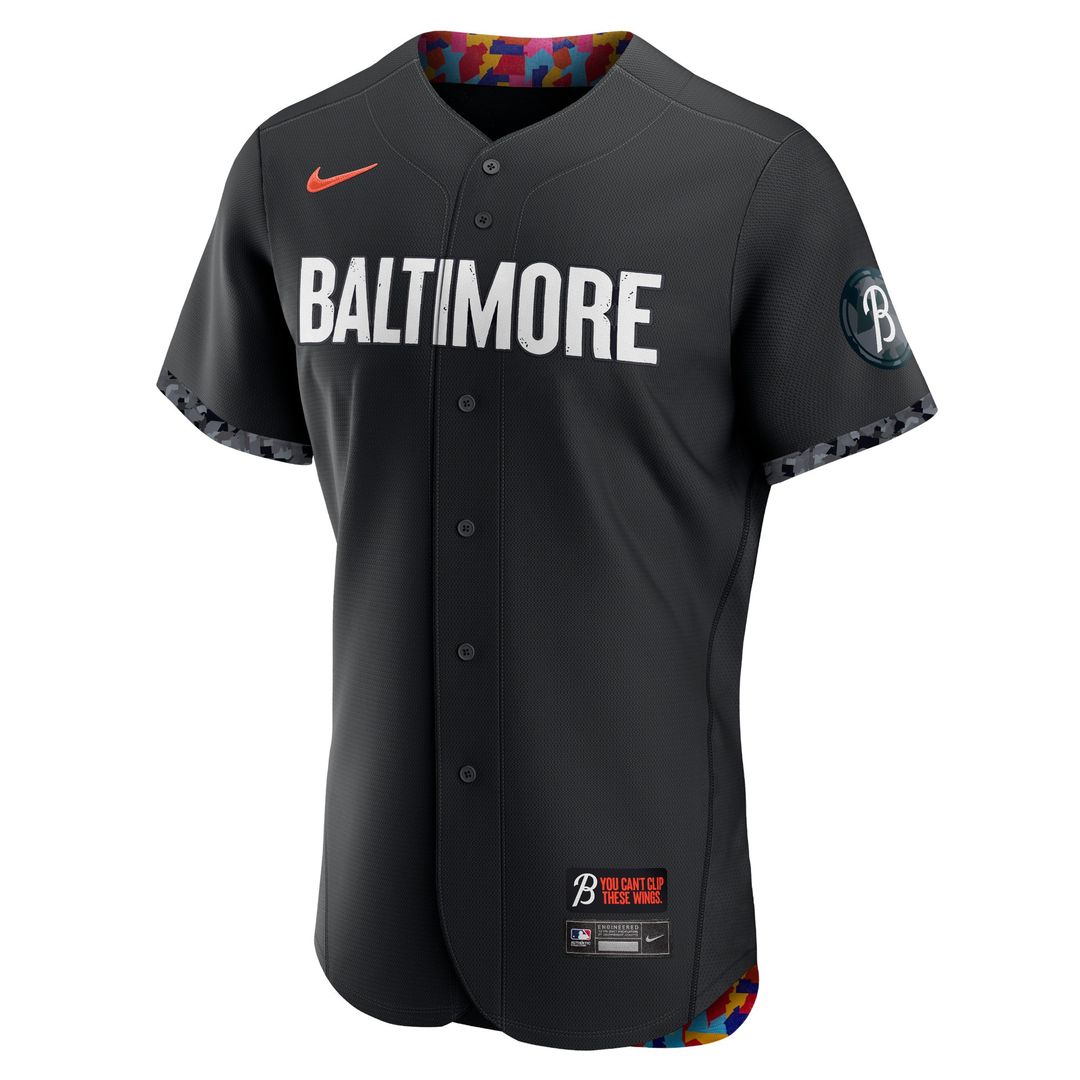 Baltimore Orioles Nike City Connect Authentic Jersey - Black MLB Team Jersey Baseball Fan Apparel