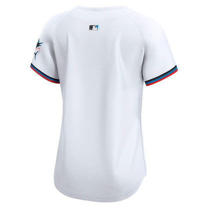 Miami Marlins Nike Women's Home Limited Jersey - White MLB Team Jersey Baseball Fan Apparel