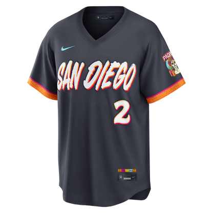 San Diego Padres Xander Bogaerts Nike 2026 City Connect Stadium Jersey - Obsidian MLB Team Jersey Baseball Fan Apparel