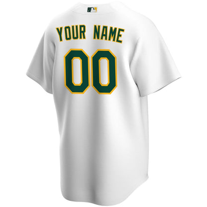 Athletics Nike Home Replica Custom Jersey - White MLB Team Jersey Baseball Fan Apparel