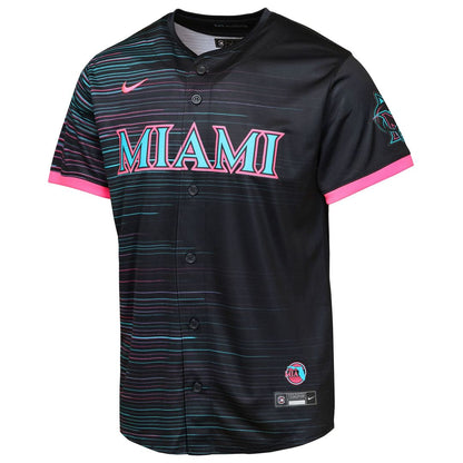 Miami Marlins Youth 2025 City Connect Limited Jersey - Black MLB Team Jersey Baseball Fan Apparel