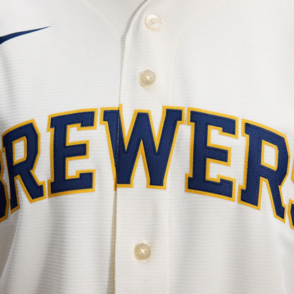 Milwaukee Brewers Nike Home Replica Team Jersey - Cream MLB Team Jersey Baseball Fan Apparel