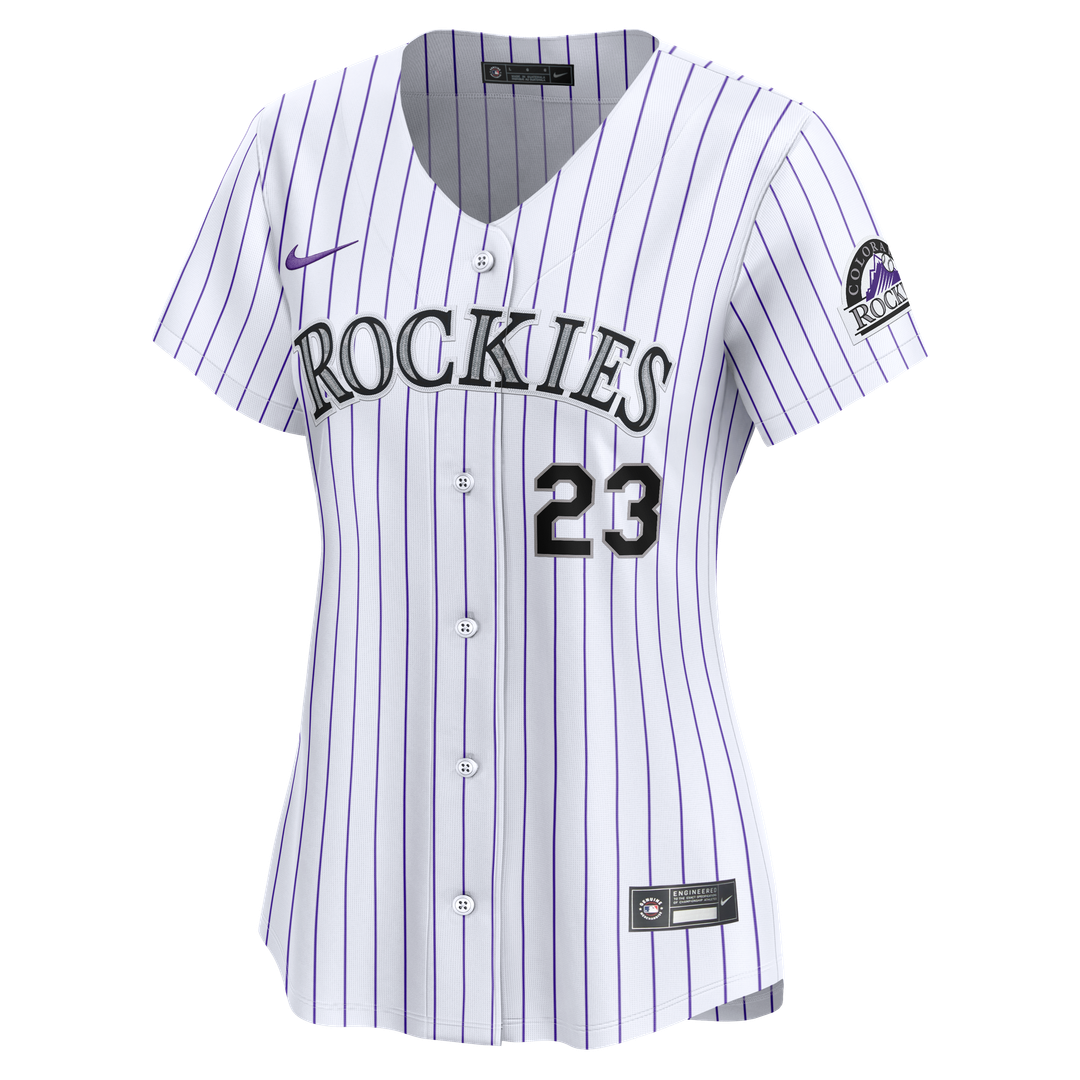 Colorado Rockies Kris Bryant Nike Women's Home Limited Player Jersey - White MLB Team Jersey Baseball Fan Apparel