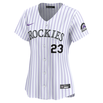 Colorado Rockies Kris Bryant Nike Women's Home Limited Player Jersey - White MLB Team Jersey Baseball Fan Apparel