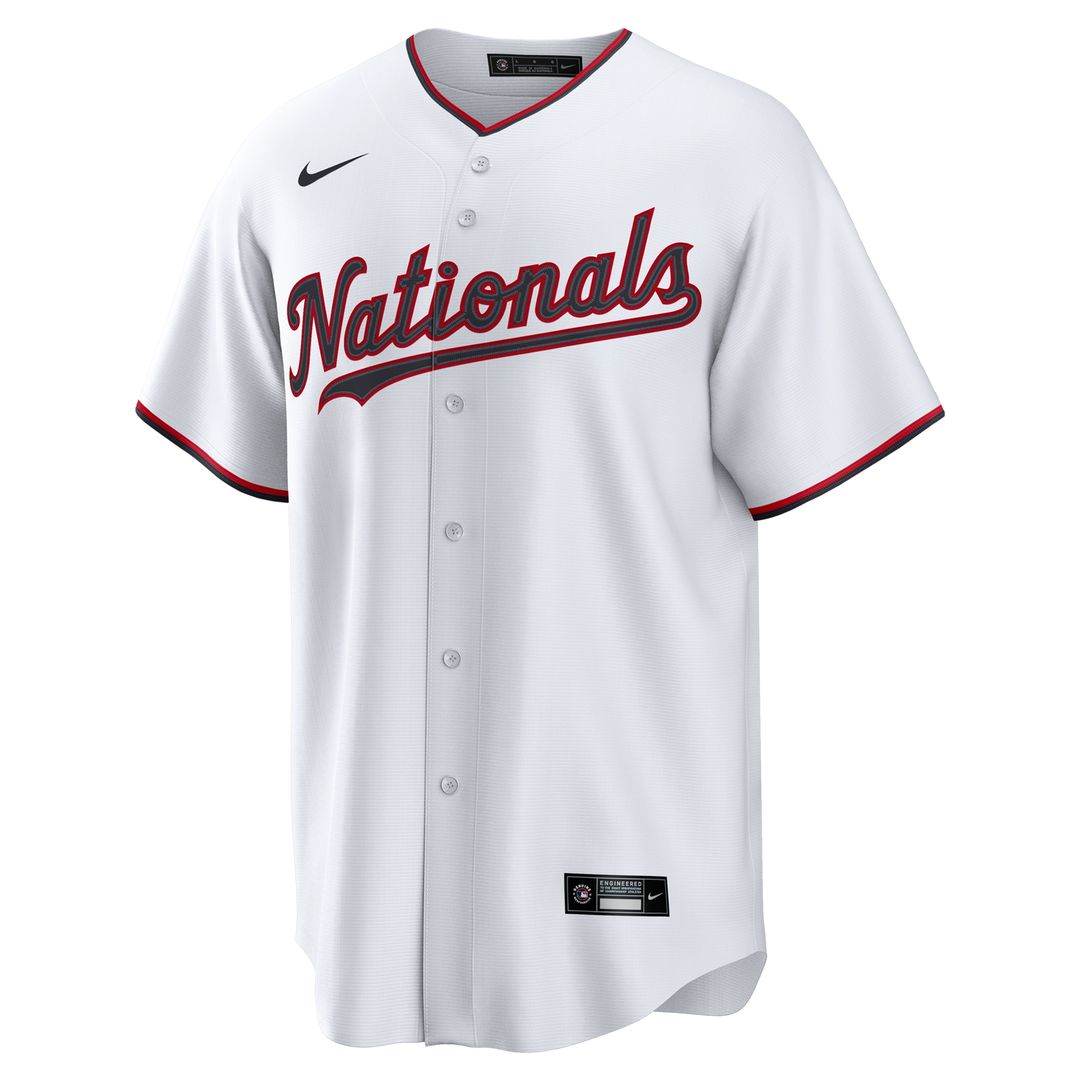 Washington Nationals Nike Home Custom Replica Jersey - White MLB Team Jersey Baseball Fan Apparel