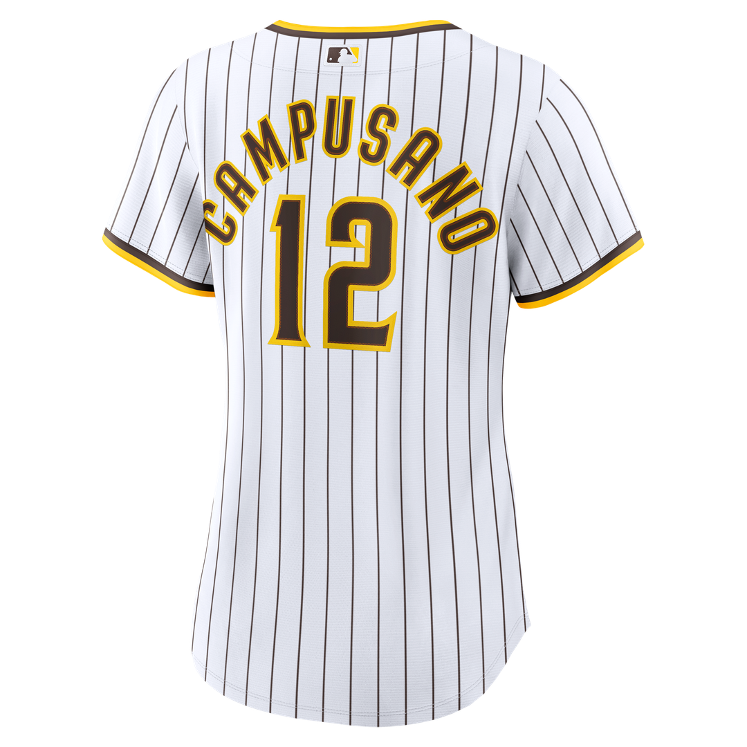 San Diego Padres Luis Campusano Nike Women's Home Replica Jersey - White MLB Team Jersey Baseball Fan Apparel