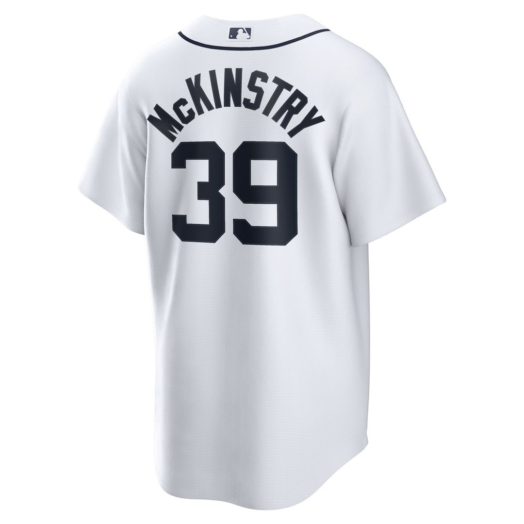 Detroit Tigers Zach McKinstry Nike Home Replica Jersey - White MLB Team Jersey Baseball Fan Apparel