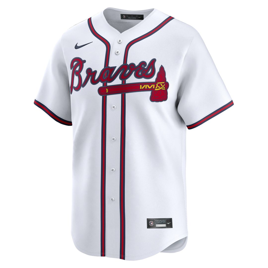 Atlanta Braves Marcell Ozuna Nike Home Limited Player Jersey - White MLB Team Jersey Baseball Fan Apparel