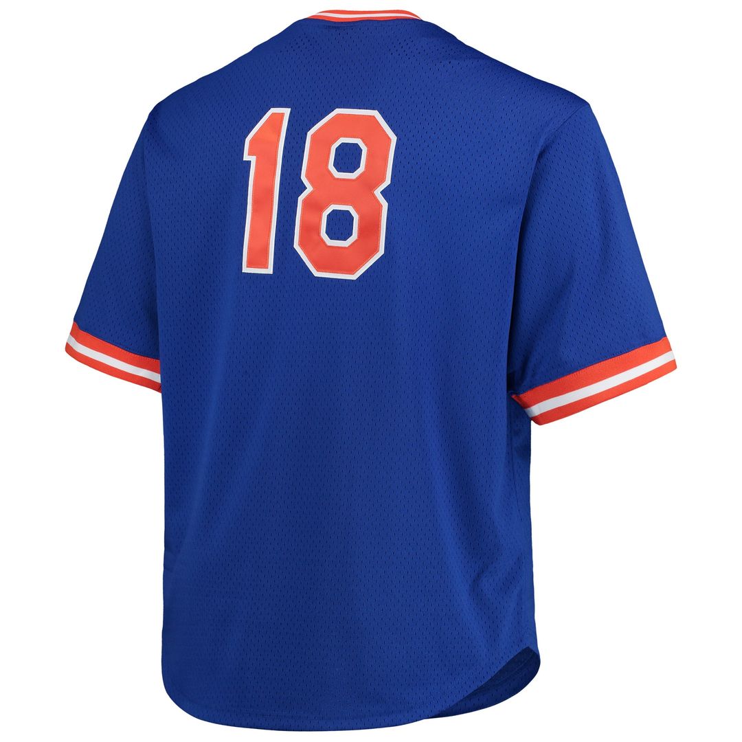 New York Mets Darryl Strawberry Mitchell & Ness Big & Tall Cooperstown Mesh Batting Practice Jersey - Royal MLB Team Jersey Baseball Fan Apparel