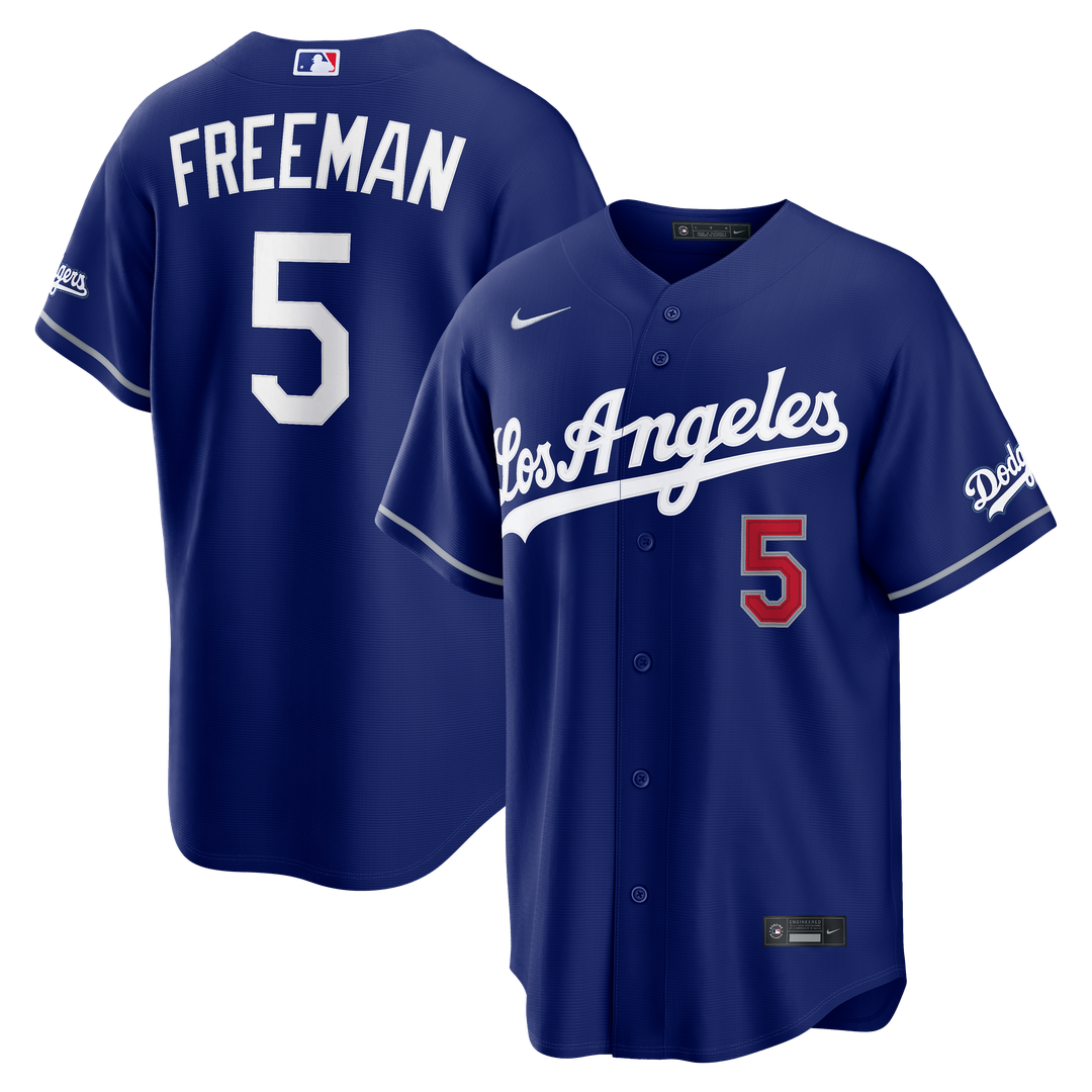 Los Angeles Dodgers Freddie Freeman Nike Alternate Stadium Jersey - Royal MLB Team Jersey Baseball Fan Apparel