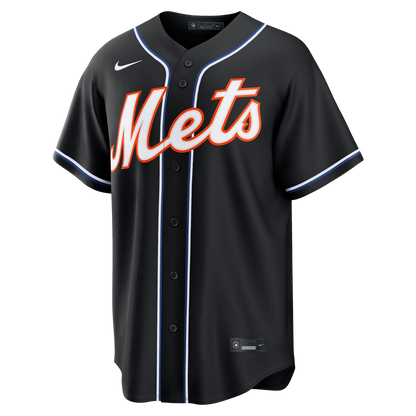 New York Mets Juan Soto Nike Fashion Replica Black Out Jersey MLB Team Jersey Baseball Fan Apparel