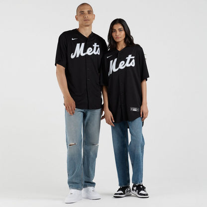 New York Mets Francisco Lindor Nike Replica Player Jersey - Black MLB Team Jersey Baseball Fan Apparel