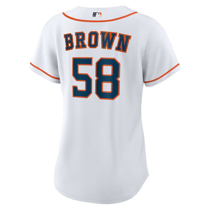 Houston Astros Hunter Brown Nike Women's Home Replica Jersey - White MLB Team Jersey Baseball Fan Apparel