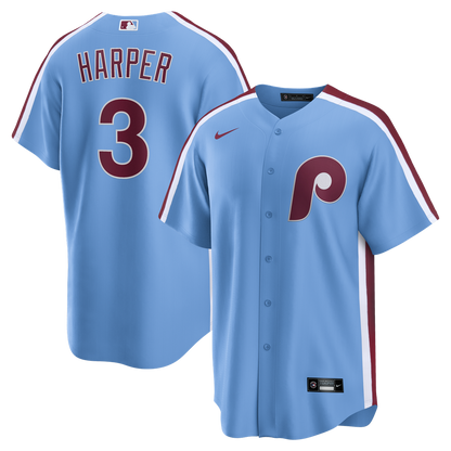 Philadelphia Phillies Bryce Harper Nike Alternate Replica Jersey - Light Blue MLB Team Jersey Baseball Fan Apparel