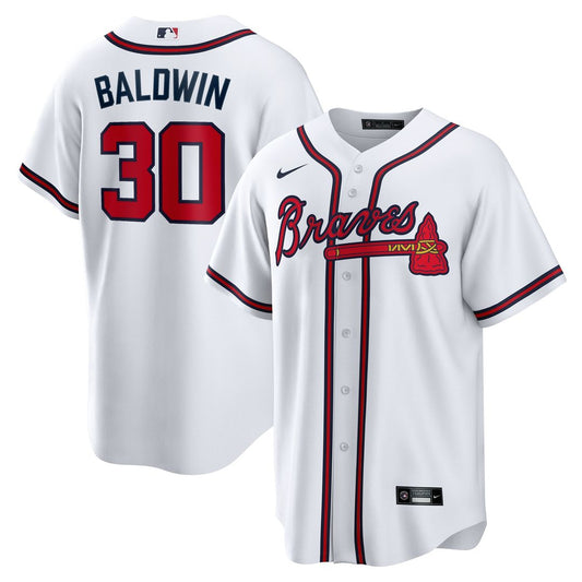 Atlanta Braves Drake Baldwin Nike Home Replica Jersey - White MLB Team Jersey Baseball Fan Apparel