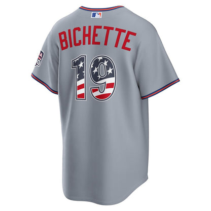 New York Mets Bo Bichette Nike USA 250 Fourth of July Road Stadium Jersey - Gray MLB Team Jersey Baseball Fan Apparel