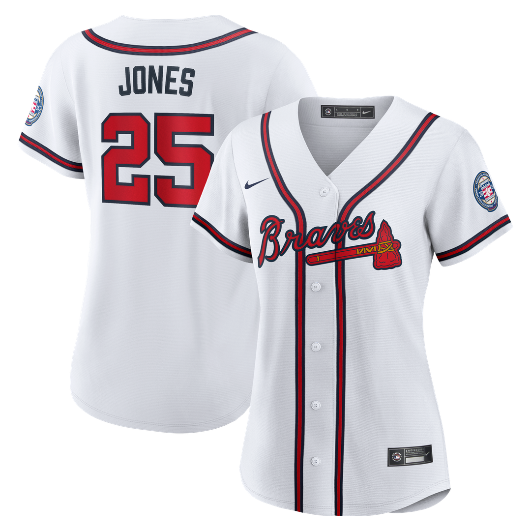 Atlanta Braves Andruw Jones Nike Women's 2026 Baseball Hall of Fame Retired Player Replica Jersey - White MLB Team Jersey Baseball Fan Apparel