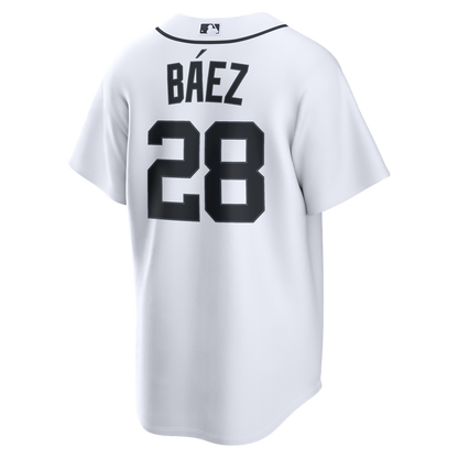 Detroit Tigers Javier Báez Nike Home Replica Jersey - White MLB Team Jersey Baseball Fan Apparel
