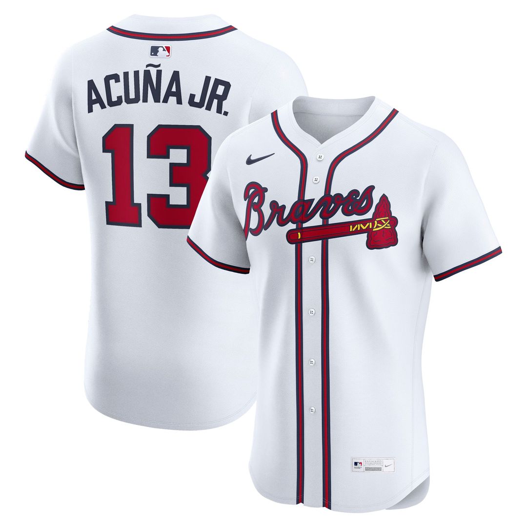 Atlanta Braves Ronald Acuña Jr. Nike Alternate 2 Elite Jersey - Red MLB Team Jersey Baseball Fan Apparel