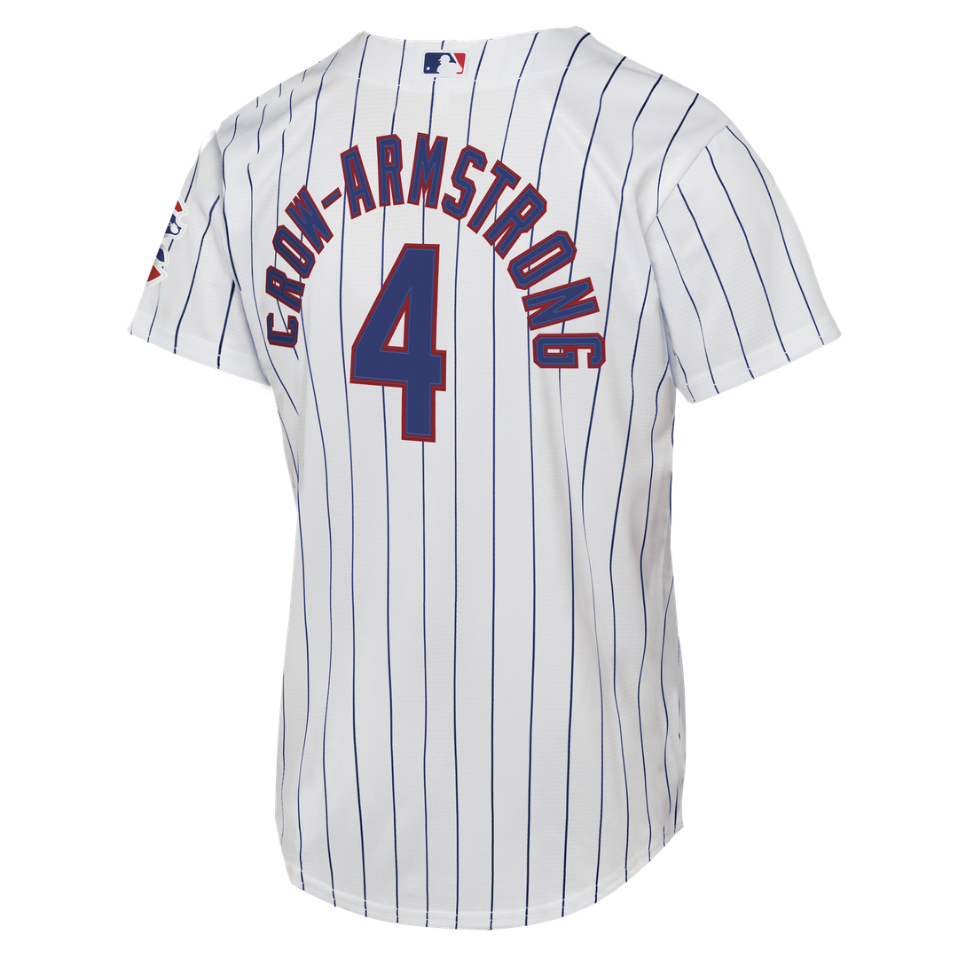 Chicago Cubs Pete Crow - Armstrong Nike Youth Alternate 2 Stadium Jersey - Light Blue MLB Team Jersey Baseball Fan Apparel