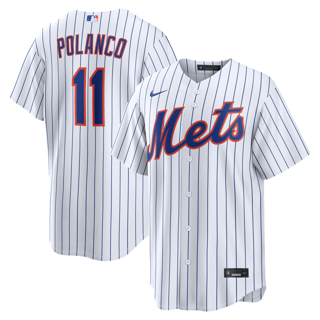 New York Mets Jorge Polanco Nike Home Replica Jersey - White MLB Team Jersey Baseball Fan Apparel