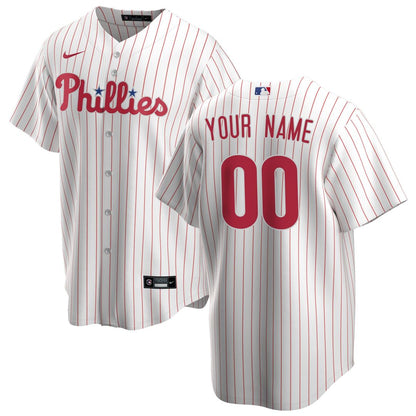 Philadelphia Phillies Nike Home Replica Custom Jersey - White MLB Team Jersey Baseball Fan Apparel