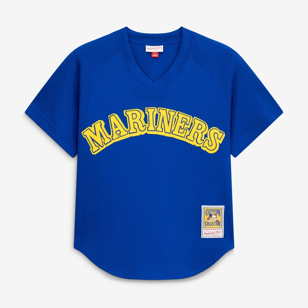 Seattle Mariners Ken Griffey Jr. Mitchell & Ness Authentic Batting Practice Jersey - Royal MLB Team Jersey Baseball Fan Apparel